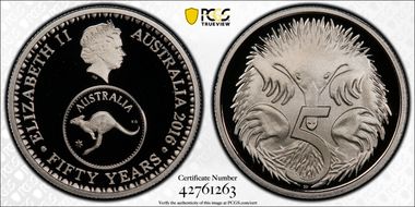 2016 5C 50 Yrs Decimal Currency PR70DCAM