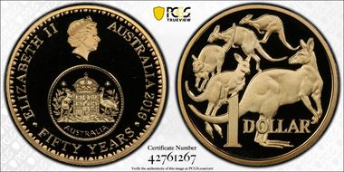 2016 $1 50 Yrs Decimal Currency PR70DCAM