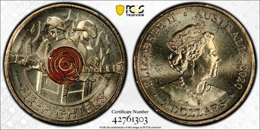 2020 $2 Firefighters Colorized MS65