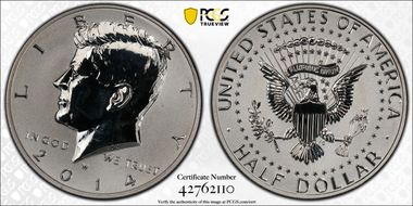 2014-W 50C Reverse Proof 50th Anniversary Set PR68