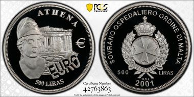2001 500 L Athena Knights of Malta PR70DCAM
