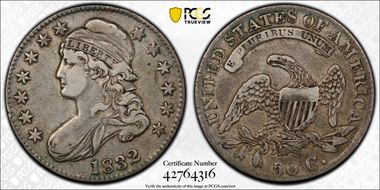 1832 50C Small Letters VF35