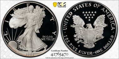 1986-S $1 Silver Eagle PR69DCAM