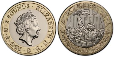 2020 £2 Victory in Europe 75th Ann. MS68