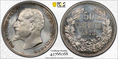 1913 50 St KM-30  Ag MS64