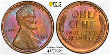 1956-D 1C MS66+ BN