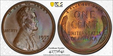 1955-S 1C MS65BN