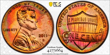 2011-D 1C Shield MS64RB
