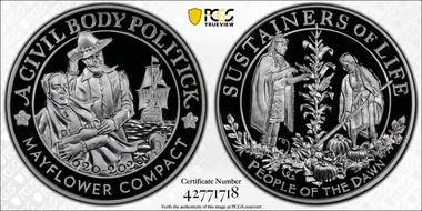 2020 AR Medal Mayflower 400th Anniversary U.S. Silver Proof Set PR70DCAM