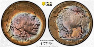 1913-D 5C Type 2 MS66+