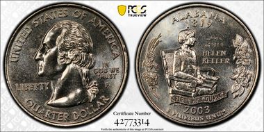 2003-P 25C Alabama MS65