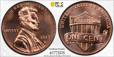 2017-D 1C Shield MS67RD