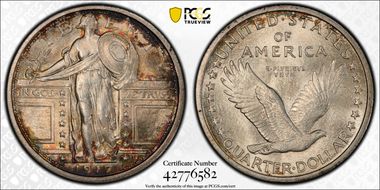 1917 25C Type 1 MS65FH