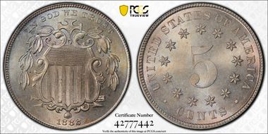 1882 5C MS65