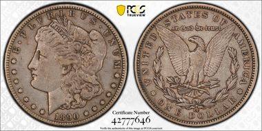 1890-CC $1 Tailbar VF35