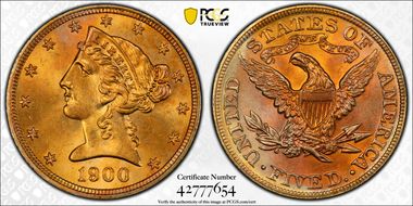 1900 $5 MS65