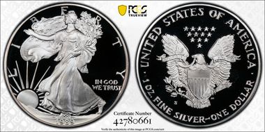 1989-S $1 Silver Eagle PR69DCAM