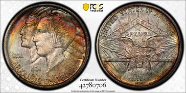 1937-S 50C Arkansas MS67+