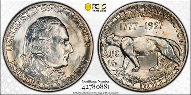 1927 50C Vermont MS63