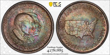 1951 50C Washington-Carver MS65