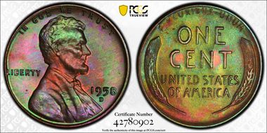 1958-D 1C MS66+ BN