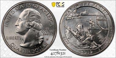 2019-W 25C War in the Pacific NP MS65