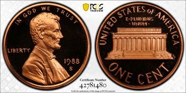 1988-S 1C PR69DCAM