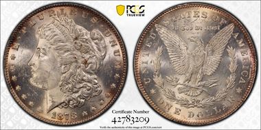 1878 7TF $1 Reverse of 1878 MS63