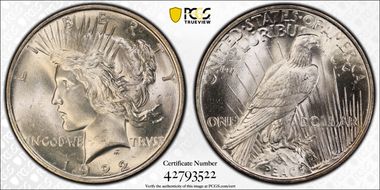 1922 $1 VAM 4 Doubled Motto MS65+