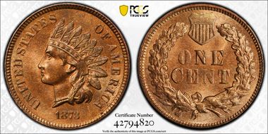 1873 1C Closed 3 MS65+ RB