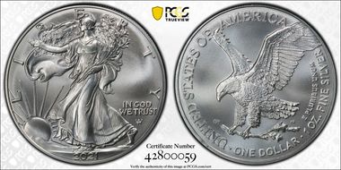 2021 $1 Silver Eagle - Type 2 MS69