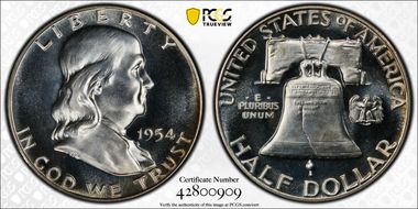 1954 50C PR67+