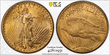 1910 $20 MS64+