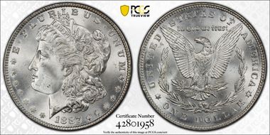 1887 $1 MS67