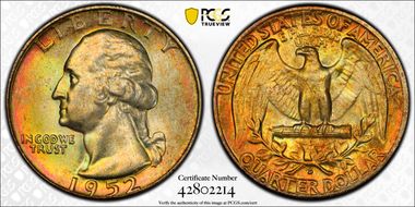 1952-D 25C MS67