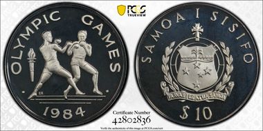 1984 $10 Olympic Games PR68DCAM