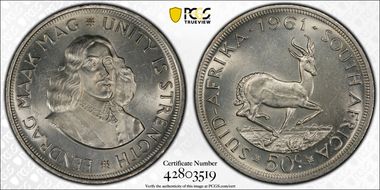 1961 50C MS62