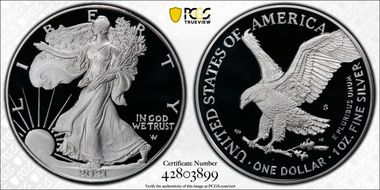 2021-S $1 Silver Eagle - Type 2 First Strike PR70DCAM