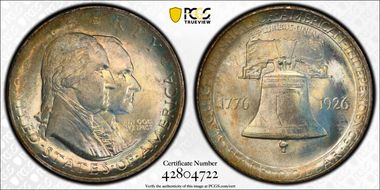 1926 50C Sesquicentennial MS66+