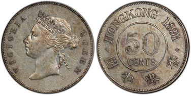 1891 50C KM-9.1 Ag XF45