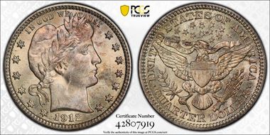 1912 25C MS66