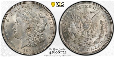 1921 $1 Morgan MS63