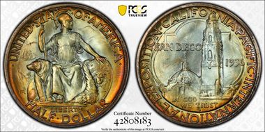 1936-D 50C San Diego MS67