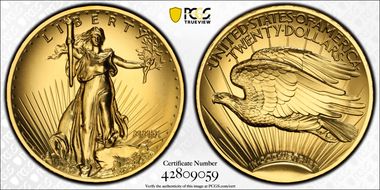 2009 $20 Ultra High Relief MS70