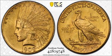 1909 $10 MS64