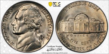 1939 5C Reverse of 1940 MS67FS