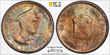 1947-S 50C Douglas MacArthur Allen-R1a  DDO MS66