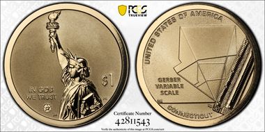 2020-S $1 American Innovation CT Rev PR Gerber Variable Scale PR69