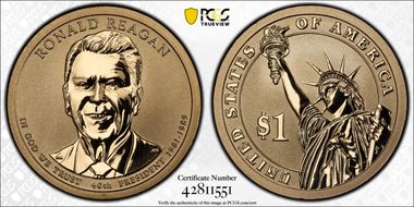 2016-S $1 Ronald Reagan Rev PR Chronicles Set - First Strike PR69