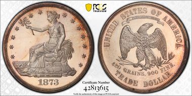 1873 T$1 Trade PR64+ DCAM